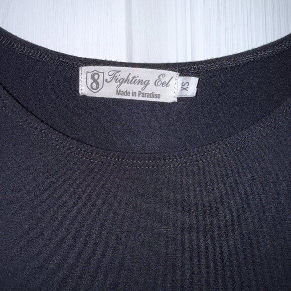 Fighting Eel black midi dress sz XS - Picture 3 of 4